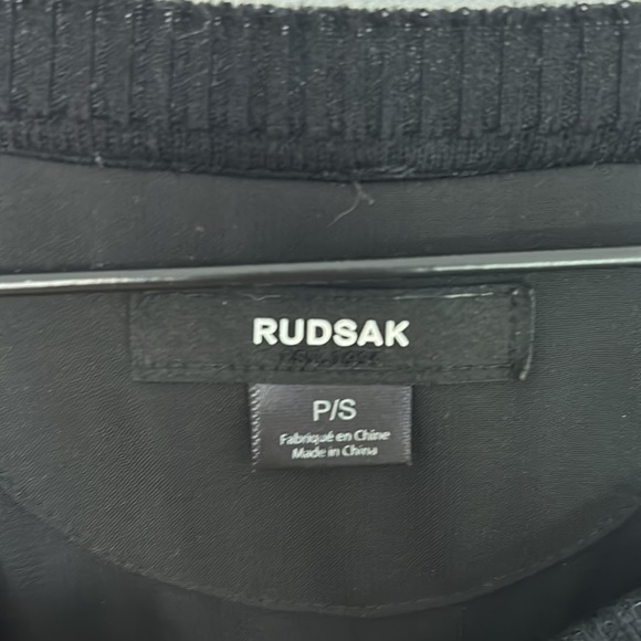 RUDSAK - Dionne long sleeve black sheer panel sweater size small neutral casual - Picture 3 of 10